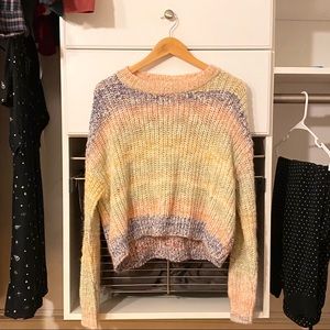 Rainbow Gradient Knit Sweater